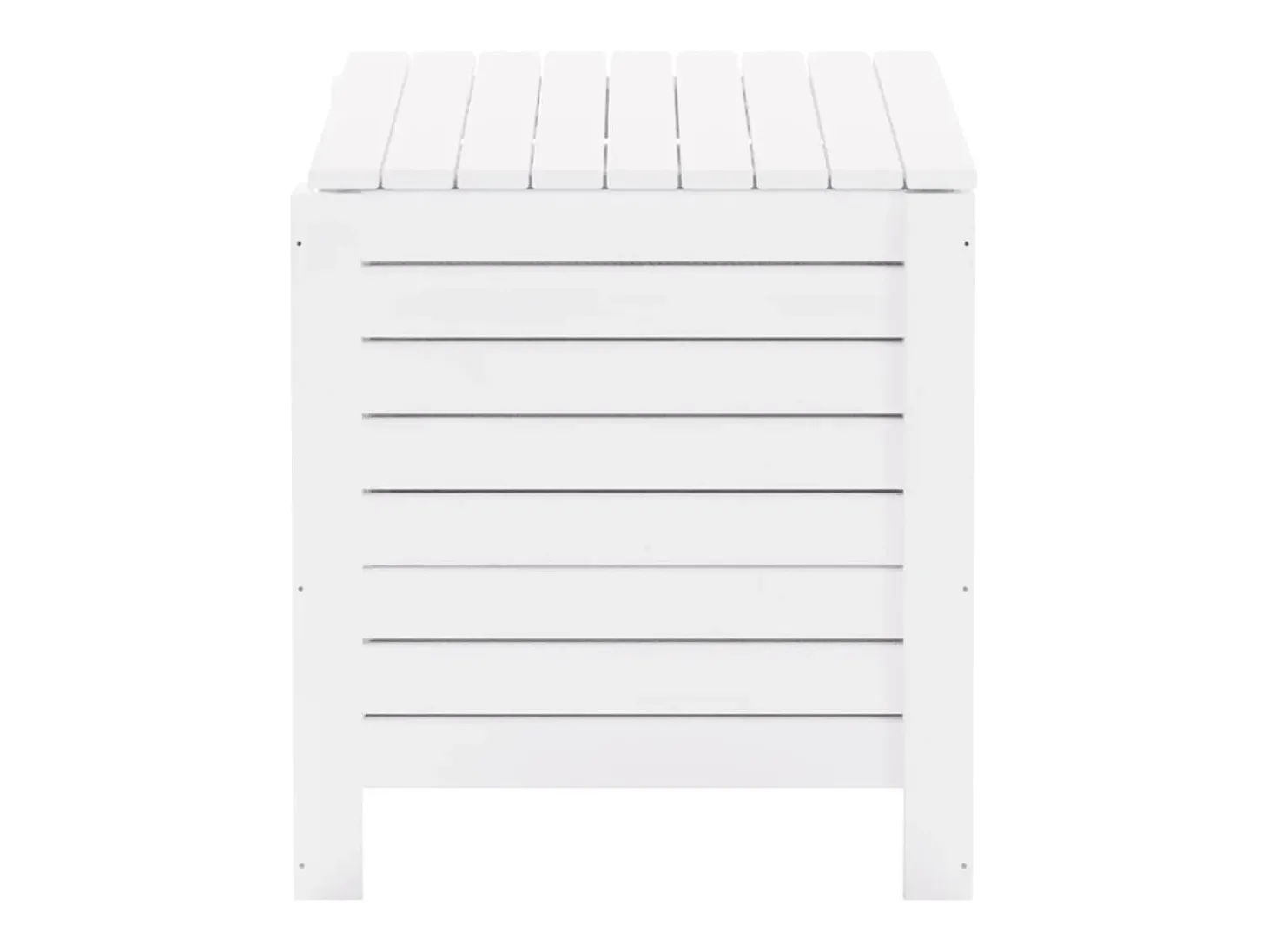 Caja de almacenaje y tapa RANA madera maciza blanca 80x49x54 cm ES282742