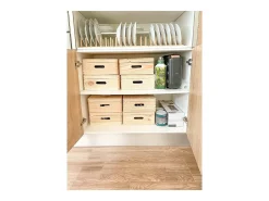 Caja de almacenamiento de pino macizo con tapa Tamaño 3