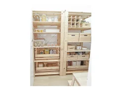 Caja de almacenamiento de pino macizo con tapa Tamaño 4