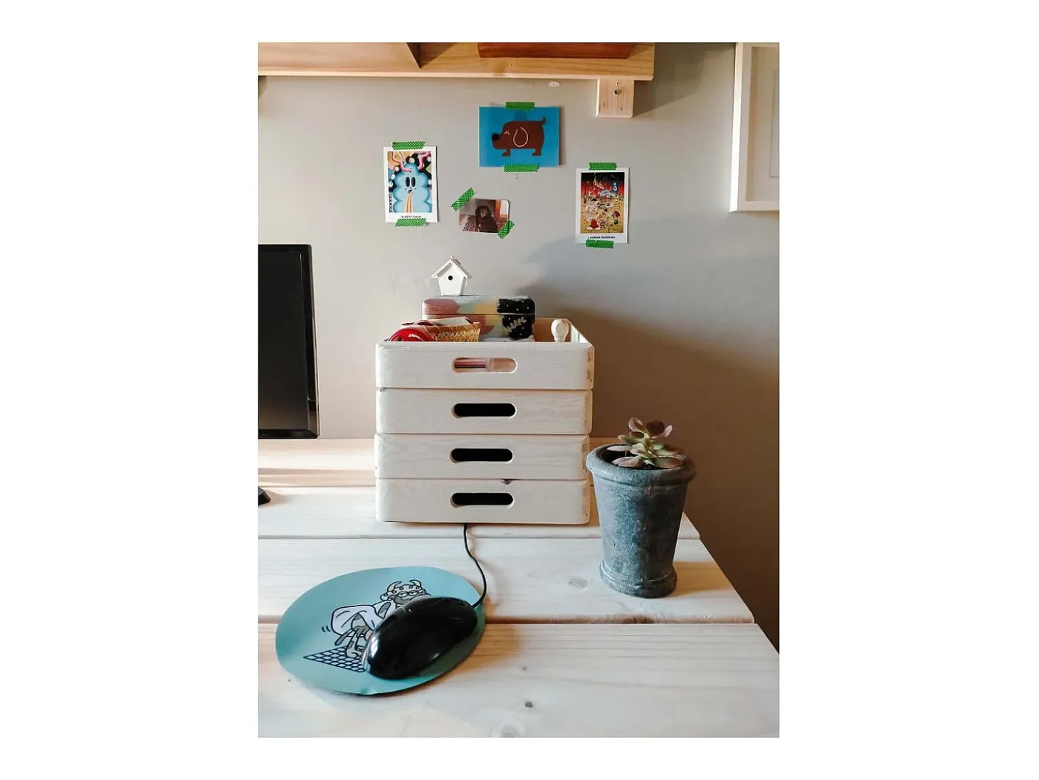 Caja de madera 40 x 30 x 7 cm
