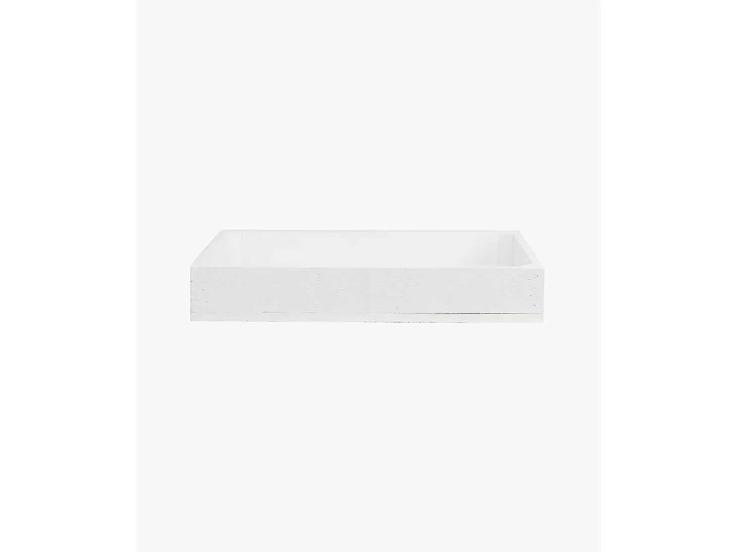 Caja de madera maciza en tono blanco de 49x30,5x7,5cm - BOX - DECOWOOD