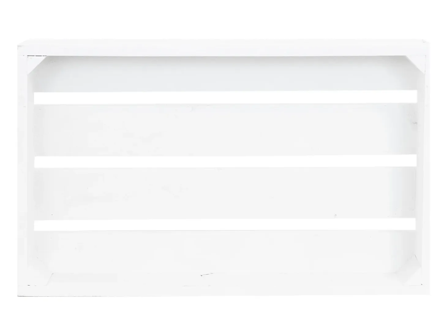 Caja de madera maciza en tono blanco de 49x30,5x7,5cm - BOX - DECOWOOD