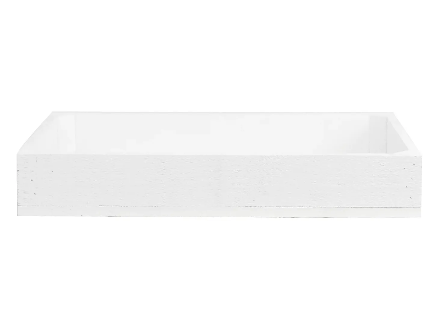 Caja de madera maciza en tono blanco de 49x30,5x7,5cm - BOX - DECOWOOD