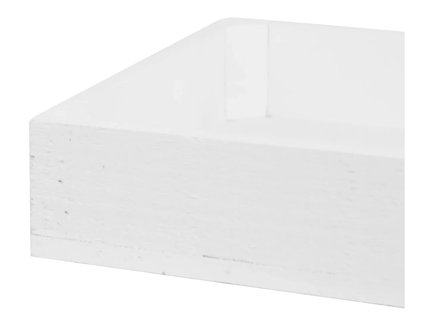 Caja de madera maciza en tono blanco de 49x30,5x7,5cm - BOX - DECOWOOD
