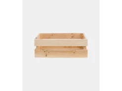 Caja de madera maciza en tono natural de 49x30,5x17,5cm - BOX - DECOWOOD