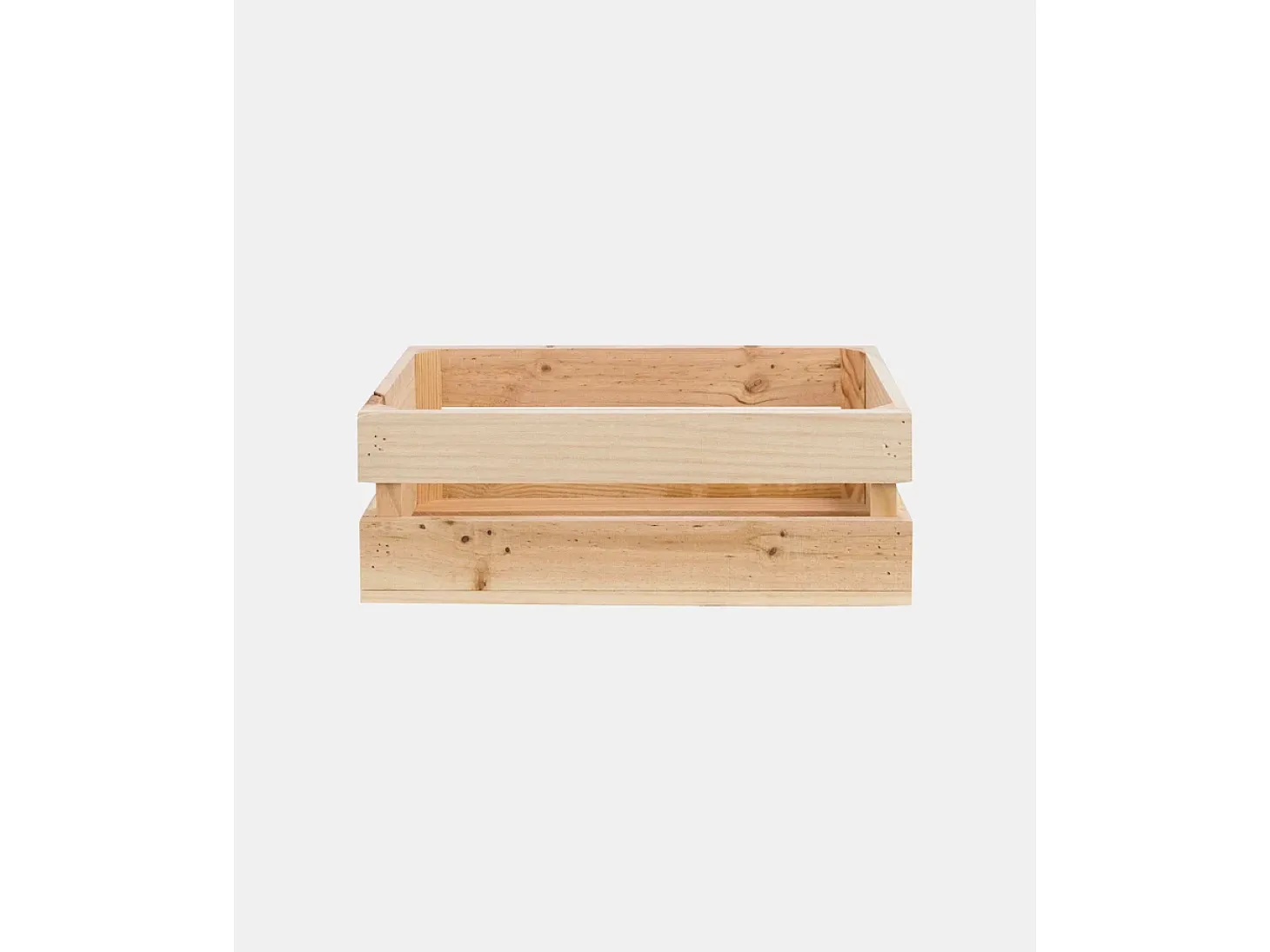 Caja de madera maciza en tono natural de 49x30,5x17,5cm - BOX - DECOWOOD