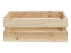 Caja de madera maciza en tono natural de 49x30,5x17,5cm - BOX - DECOWOOD
