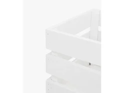 Caja de madera maciza en tono blanco de 49x30,5x25,5cm - BOX - DECOWOOD