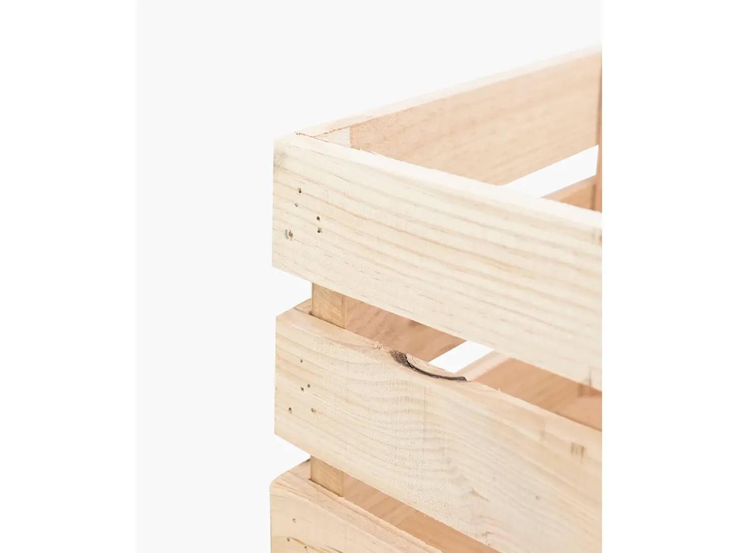 Caja de madera maciza en tono natural de 49x30,5x25,5cm - BOX - DECOWOOD