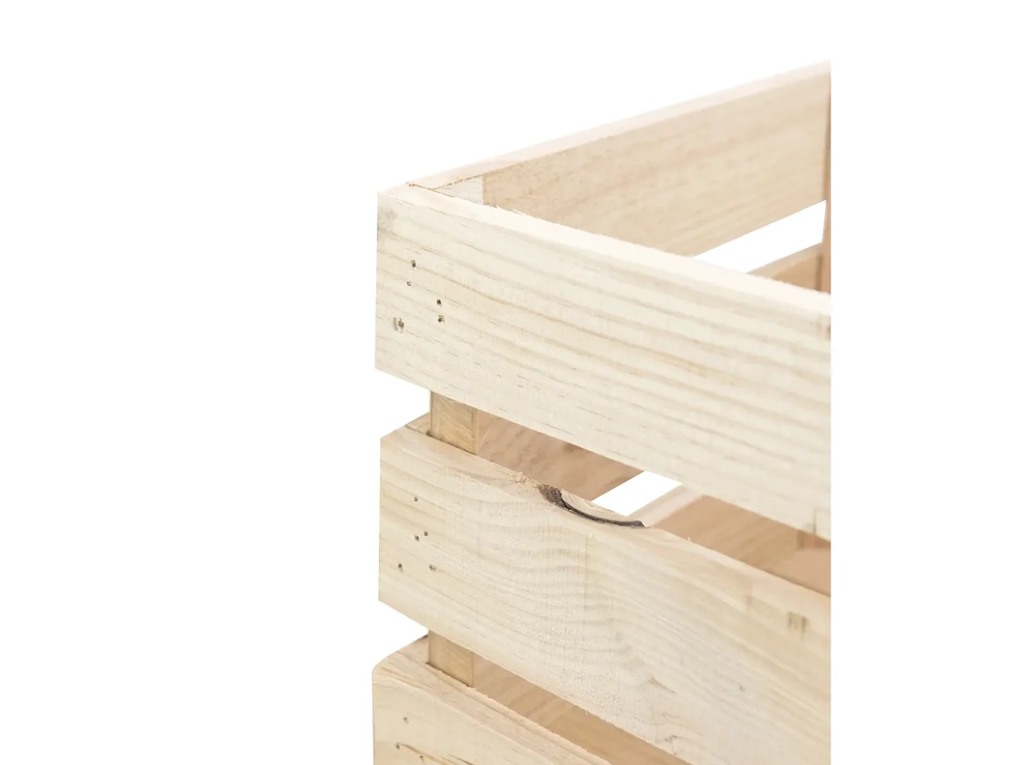 Caja de madera maciza en tono natural de 49x30,5x25,5cm - BOX - DECOWOOD