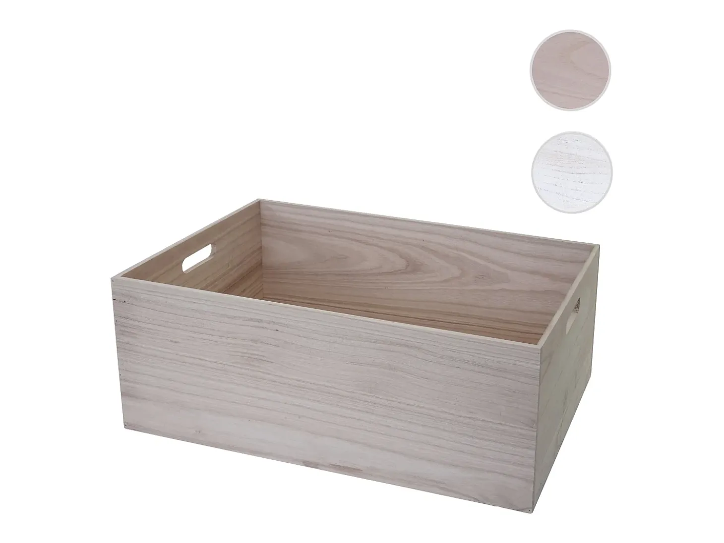 Caja de madera MCW-C20, 60 x 40 x 24 cm, marrón natural