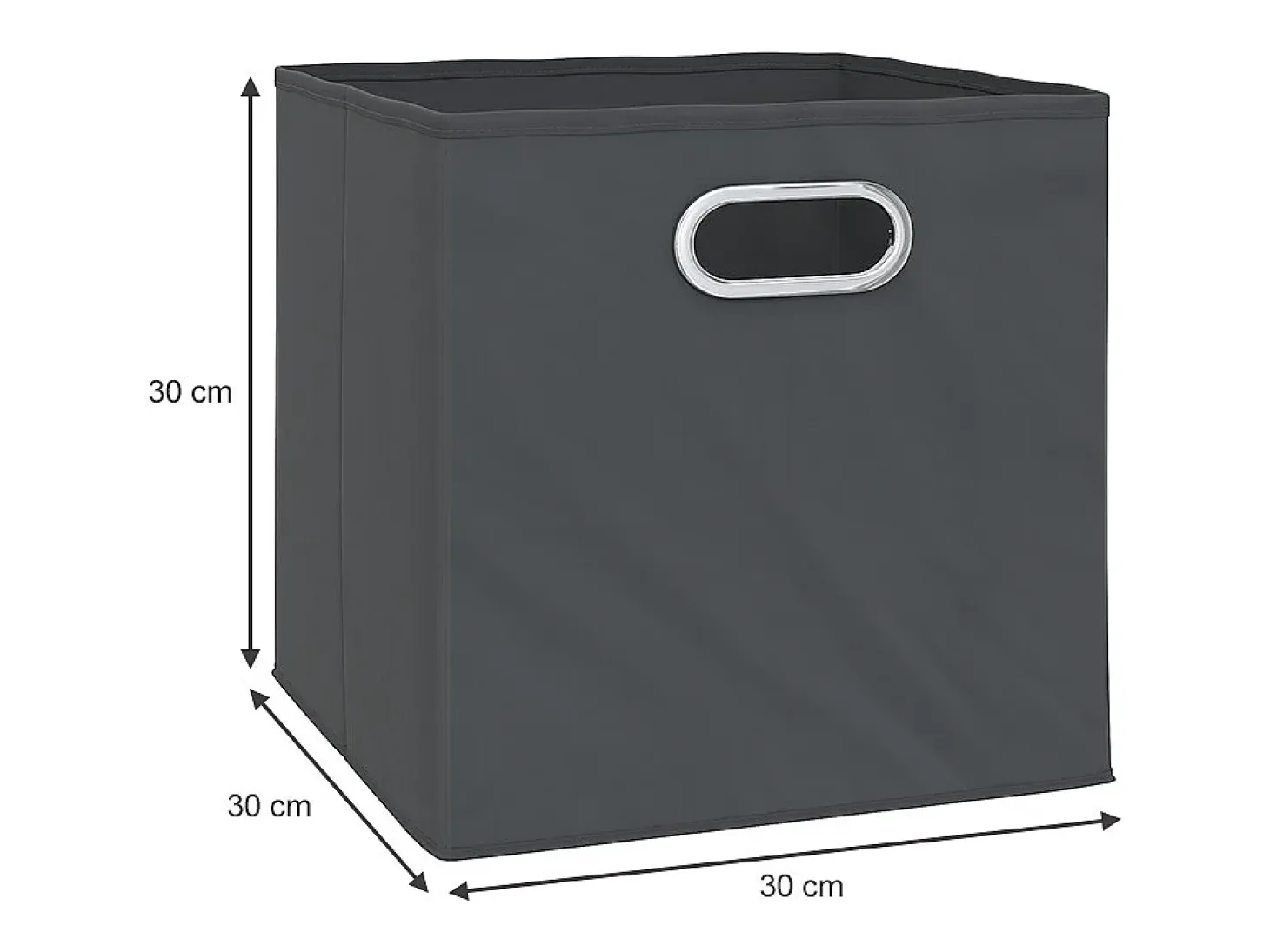 Caja plegable antracita 30x30x30