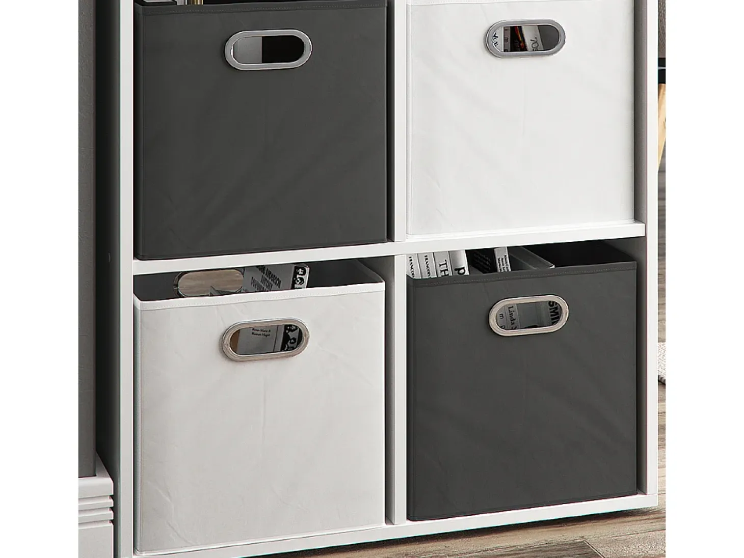 Caja plegable antracita 30x30x30
