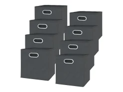 Caja plegable antracita 30x30x30