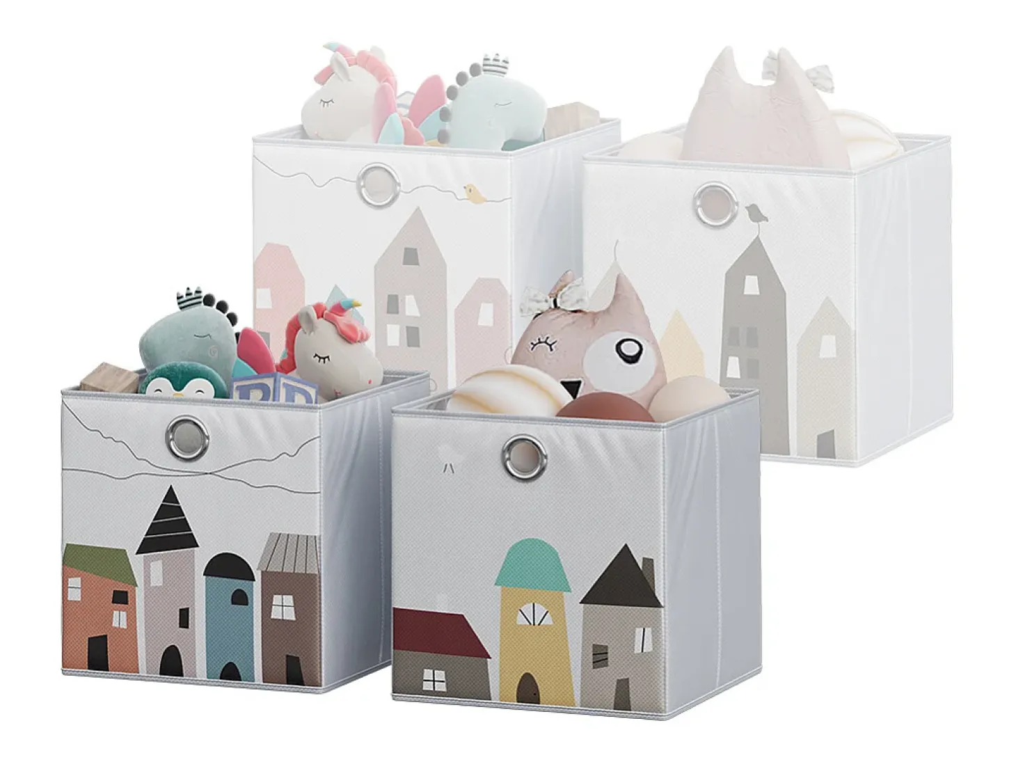 Caja plegable grey (ciudad) 30x30x30