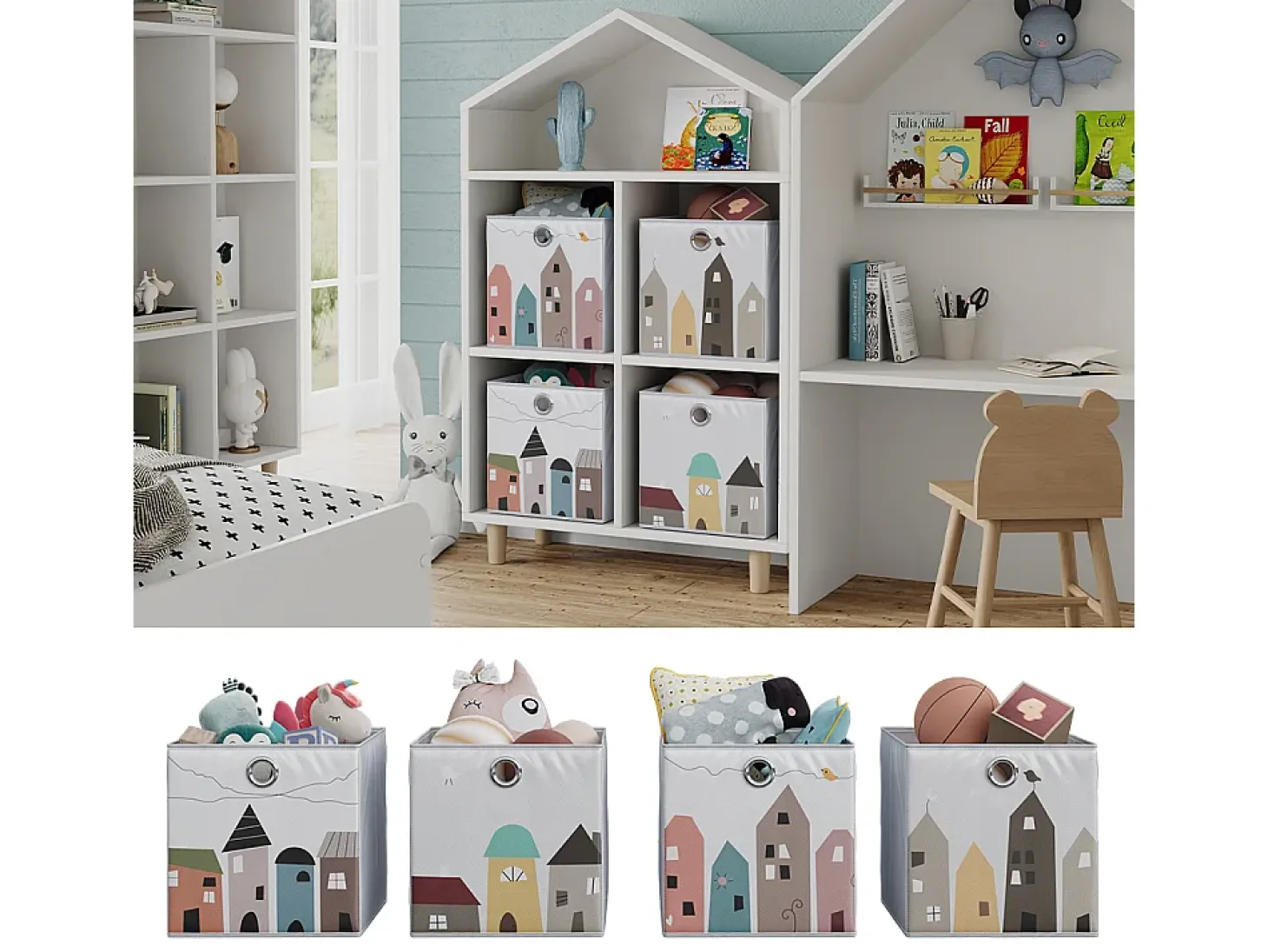 Caja plegable grey (ciudad) 30x30x30
