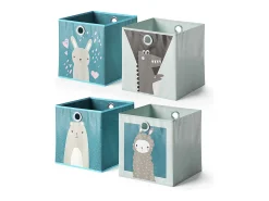 Caja plegable gris azulado 30x30x30