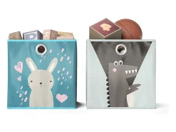 Caja plegable gris azulado 30x30x30