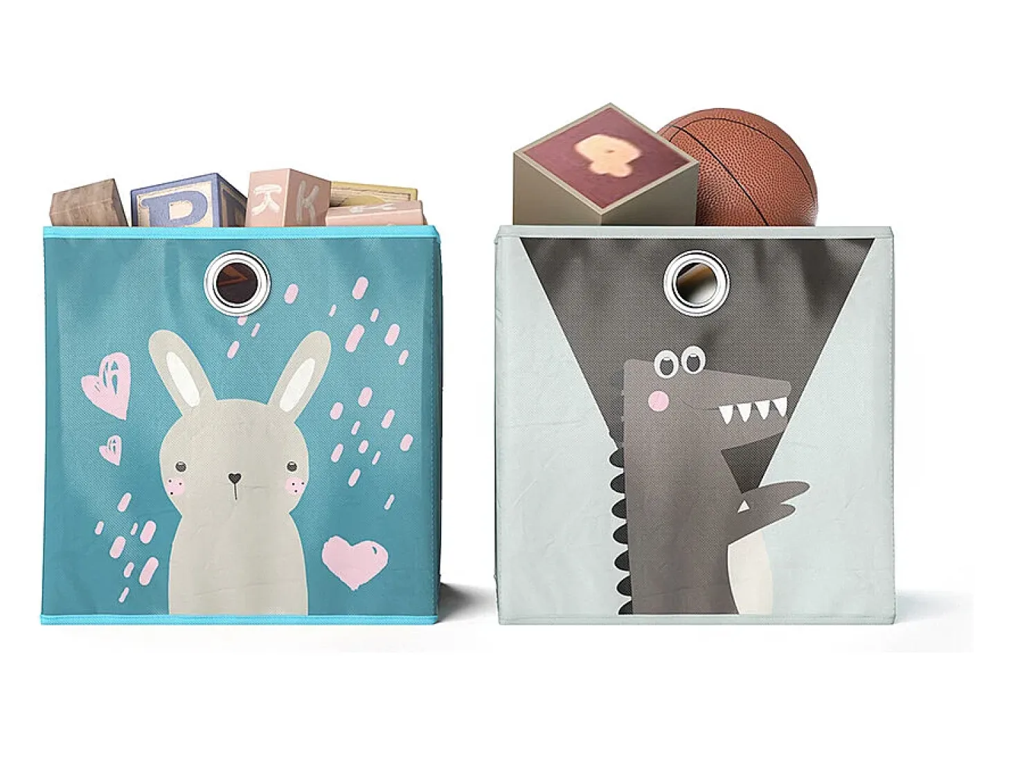 Caja plegable gris azulado 30x30x30