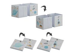 Caja plegable gris (espacio) 30x30x30