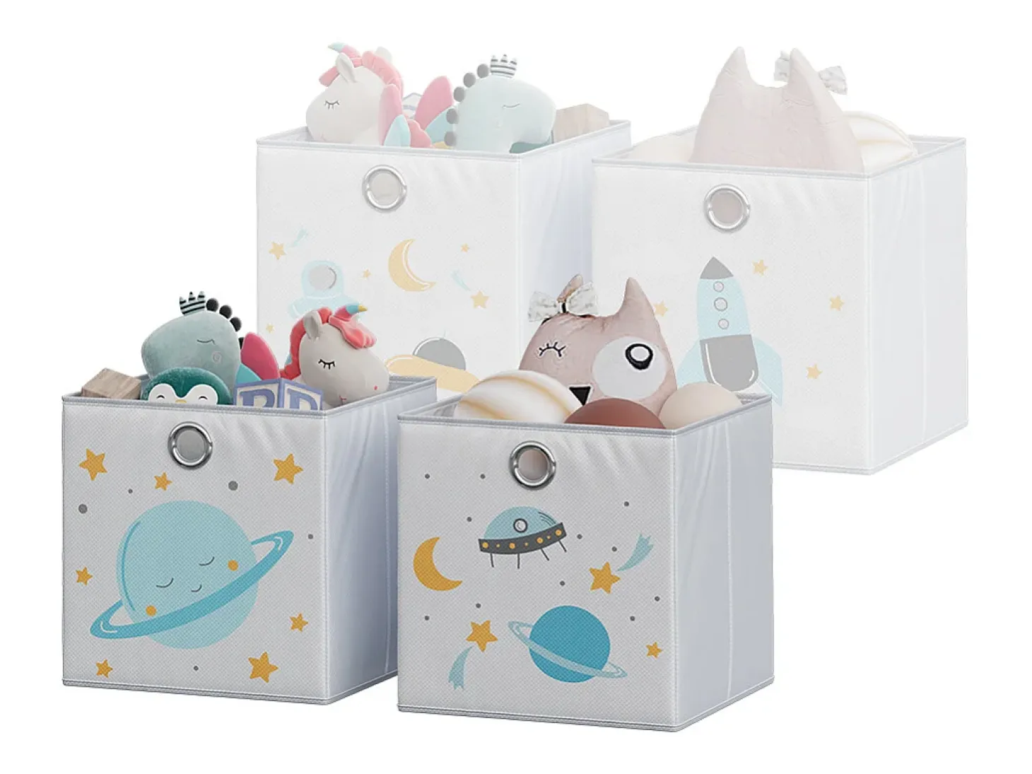 Caja plegable gris (espacio) 30x30x30