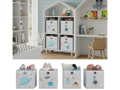 Caja plegable gris (espacio) 30x30x30