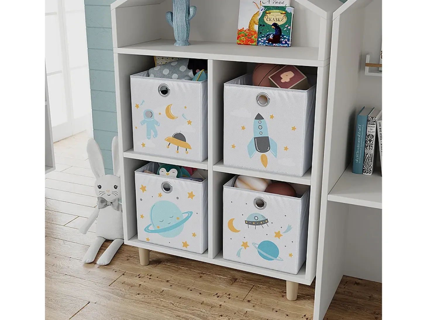 Caja plegable gris (espacio) 30x30x30