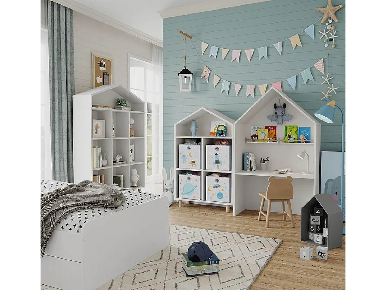 Caja plegable gris (espacio) 30x30x30