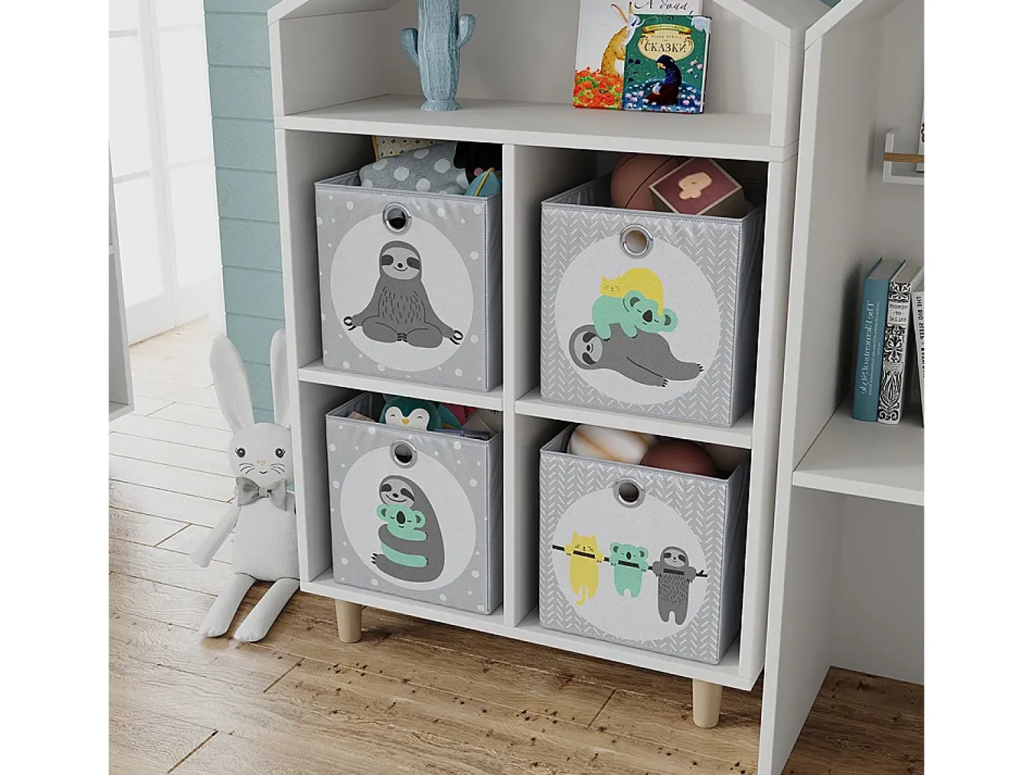 Caja plegable gris 30x30x30