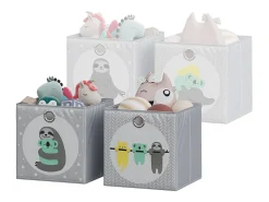 Caja plegable gris 30x30x30