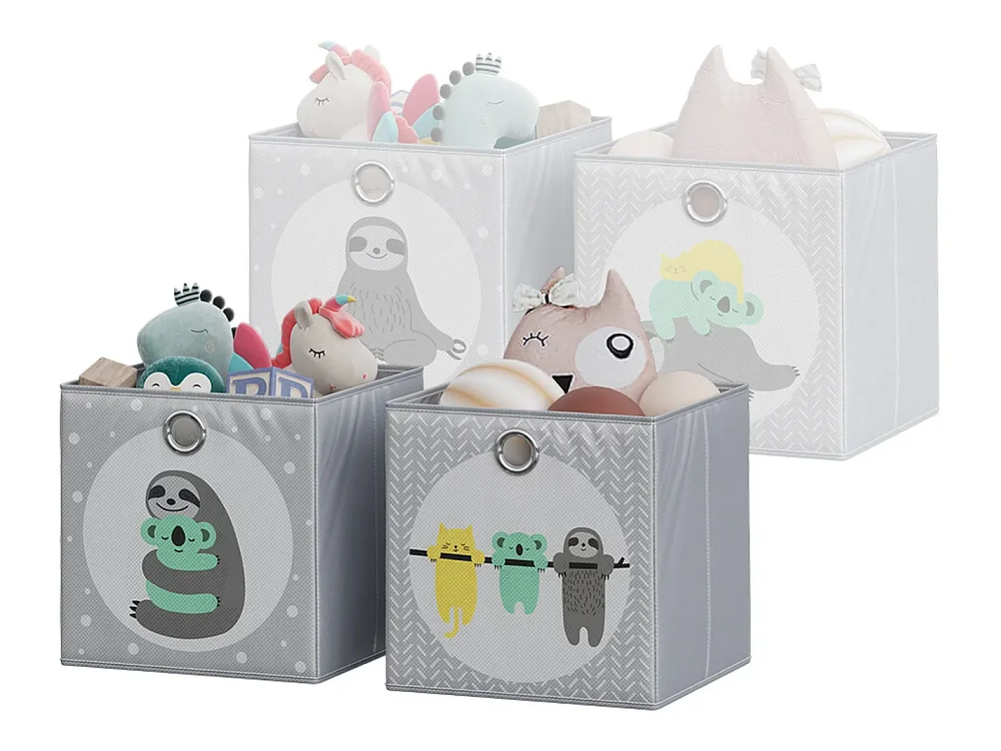 Caja plegable gris 30x30x30