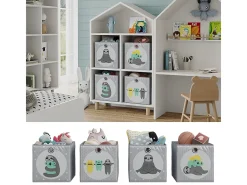 Caja plegable gris 30x30x30