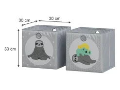 Caja plegable gris 30x30x30