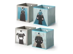 Caja plegable gris/azul 30x30x30
