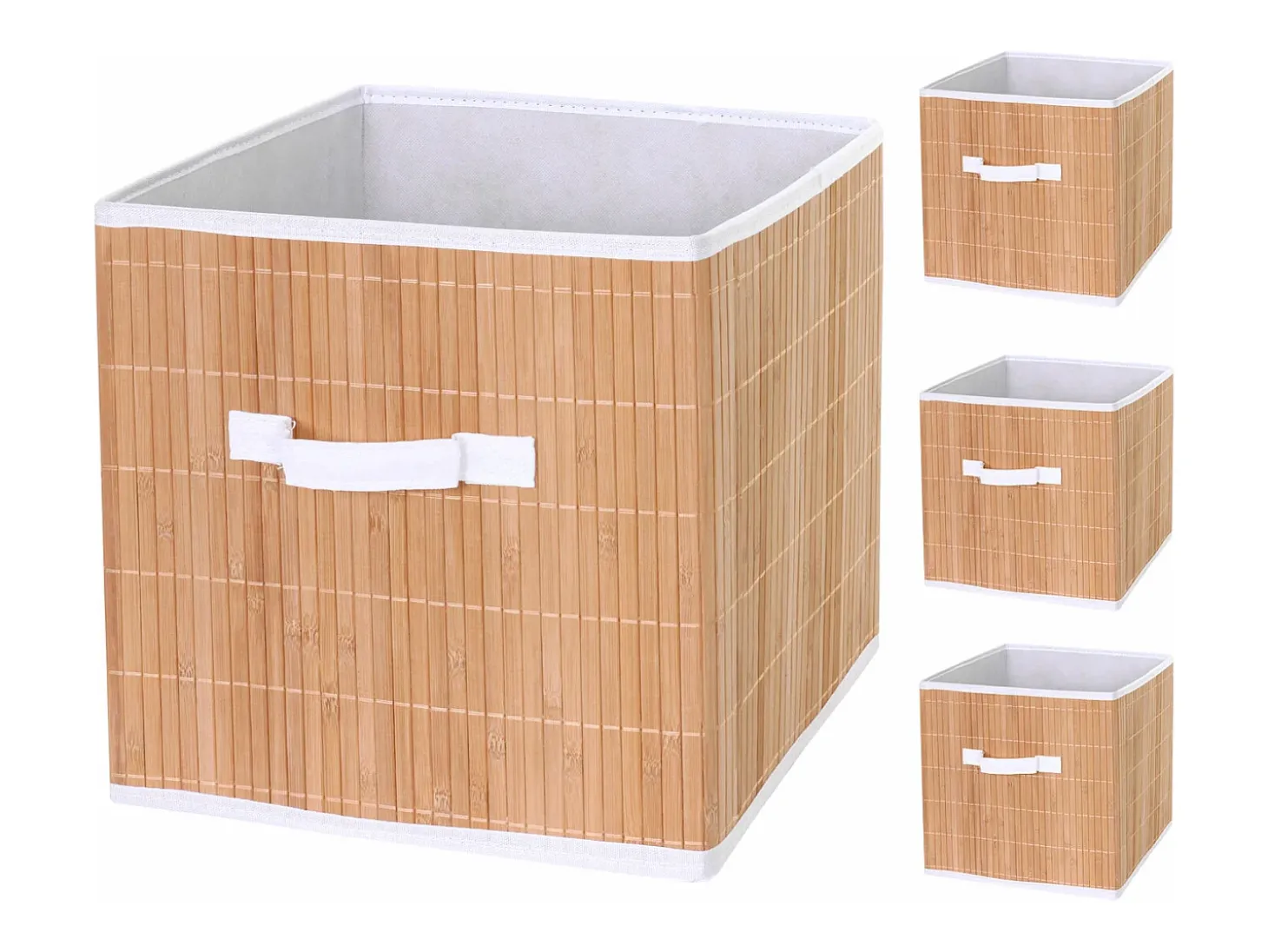 Caja plegable MCW-C21 (juego de 4), color natural