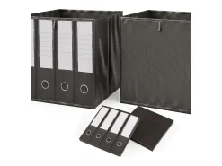 Caja plegable negro 30x30x30