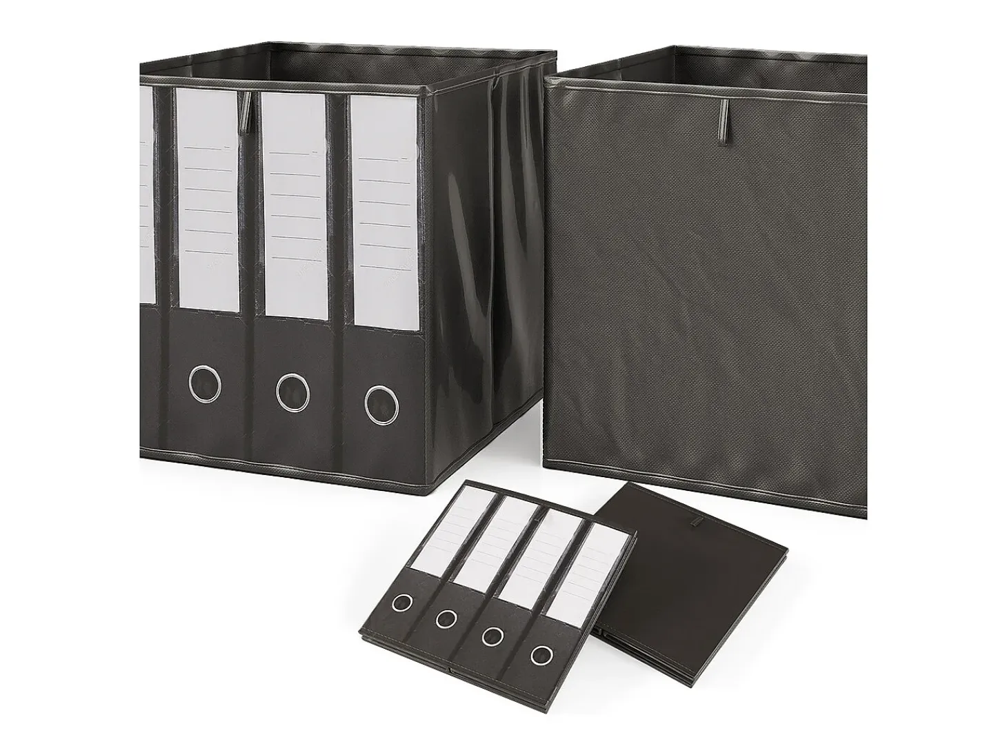 Caja plegable negro 30x30x30