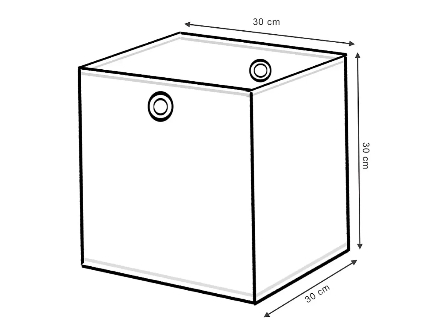Caja plegable negro/oro (floral) 30x30x30