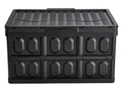 Cajas de Almacenamiento Plegables SucceBuy 45 L con Tapas, Lote de 3, Contenedores Apilables
