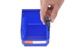 Cajas de Almacenamiento, SucceBuy, Paquete de 24, Apilables, Colgantes, Organizadores de Plástico, Azul/Rojo
