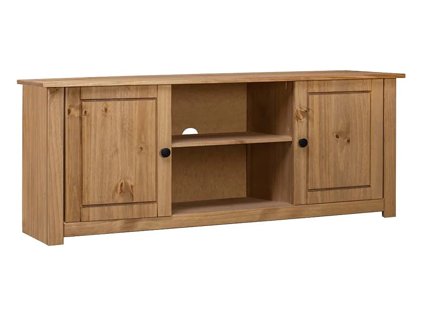 Caldir Mueble para TV de madera maciza pino estilo Panamá 120x40x50 cm