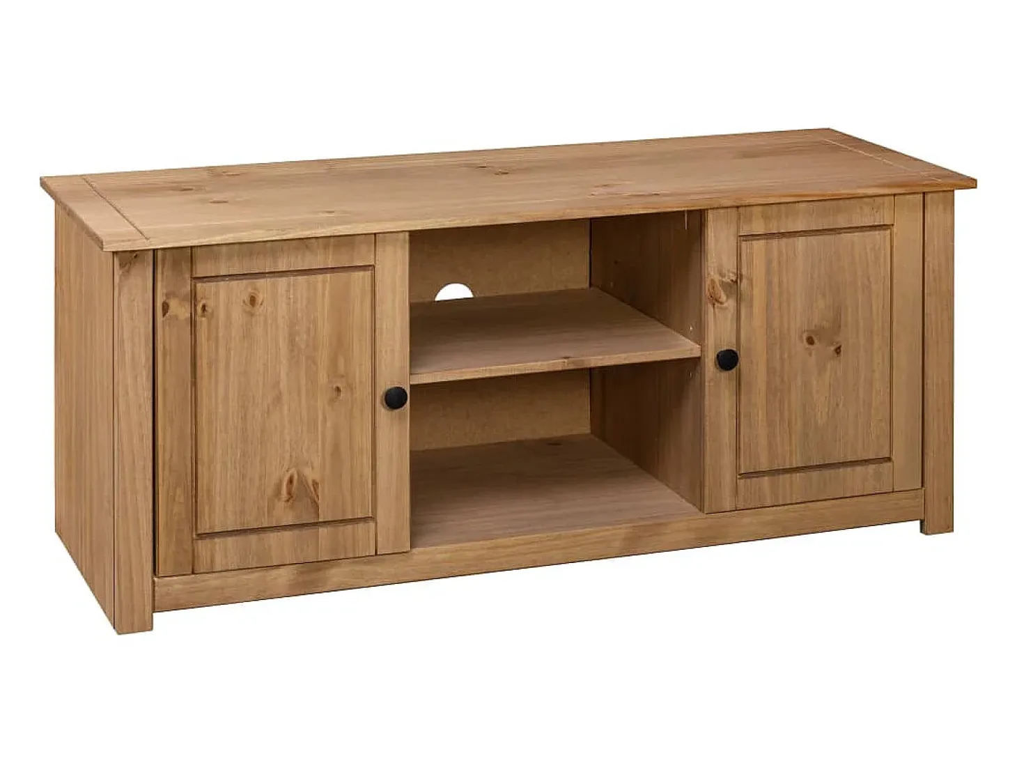 Caldir Mueble para TV de madera maciza pino estilo Panamá 120x40x50 cm