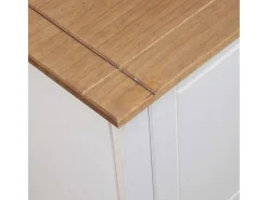 Caldir Mueble para TV madera de pino estilo Panamá blanco 120x40x50 cm