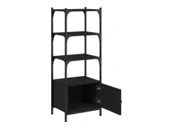 Callie Anne Librería de 3 estantes madera ingeniería negro 41x30x109,5 cm