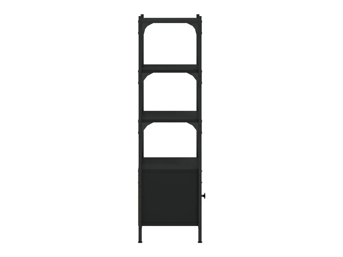 Callie Anne Librería de 3 estantes madera ingeniería negro 41x30x109,5 cm