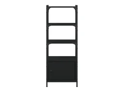 Callie Anne Librería de 3 estantes madera ingeniería negro 41x30x109,5 cm