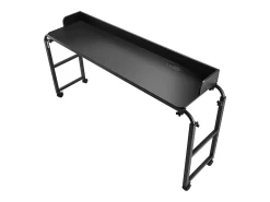 Cama Móvil SucceBuy Mesa Auxiliar con 4 Ruedas y Toma de Corriente, Escritorio de Cama con Altura Ajustable para Casa y Oficina, Color Negro