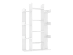 Candler Estantería librería madera contrachapada blanco 86x25,5x140 cm