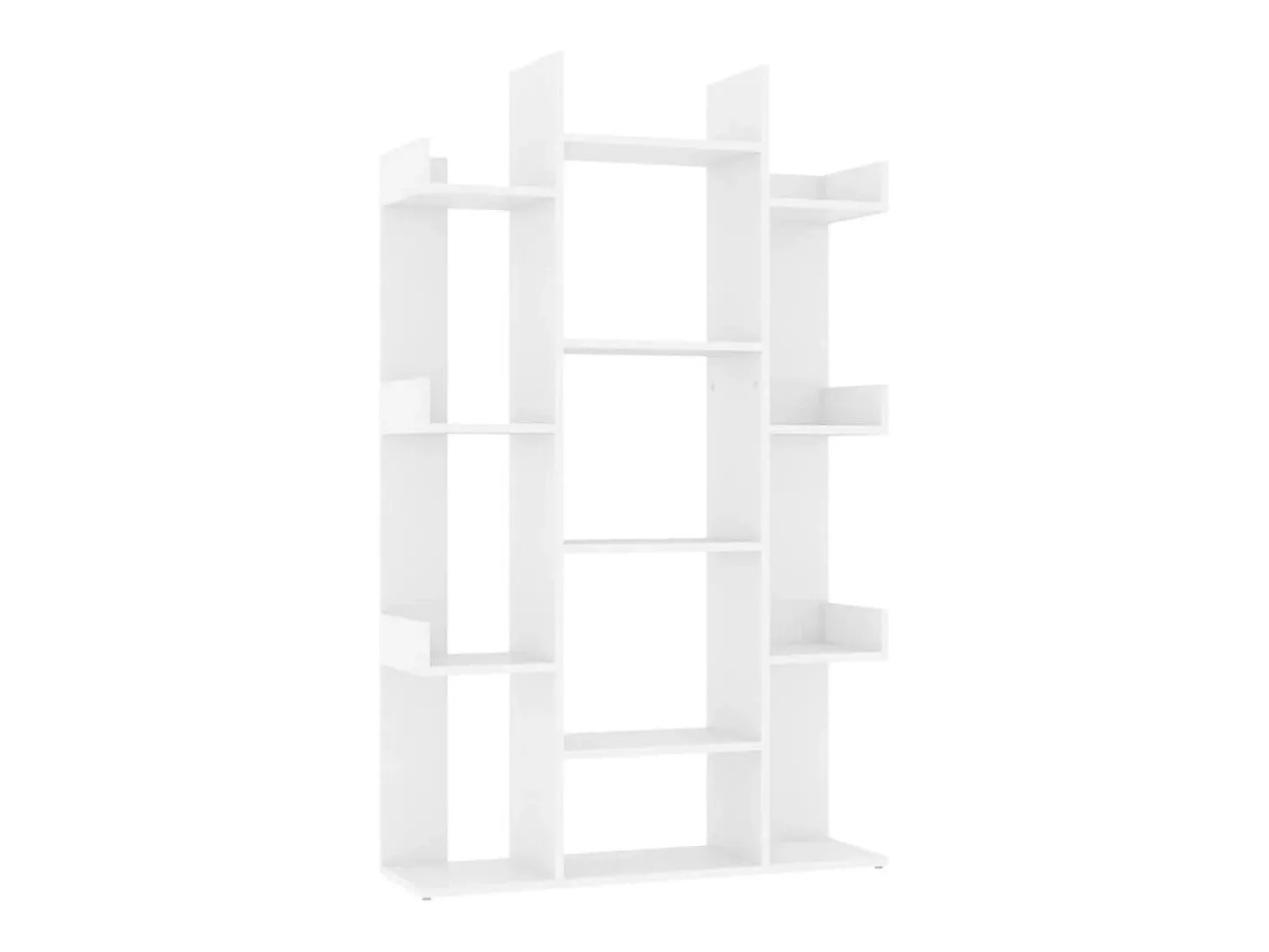 Candler Estantería librería madera contrachapada blanco 86x25,5x140 cm