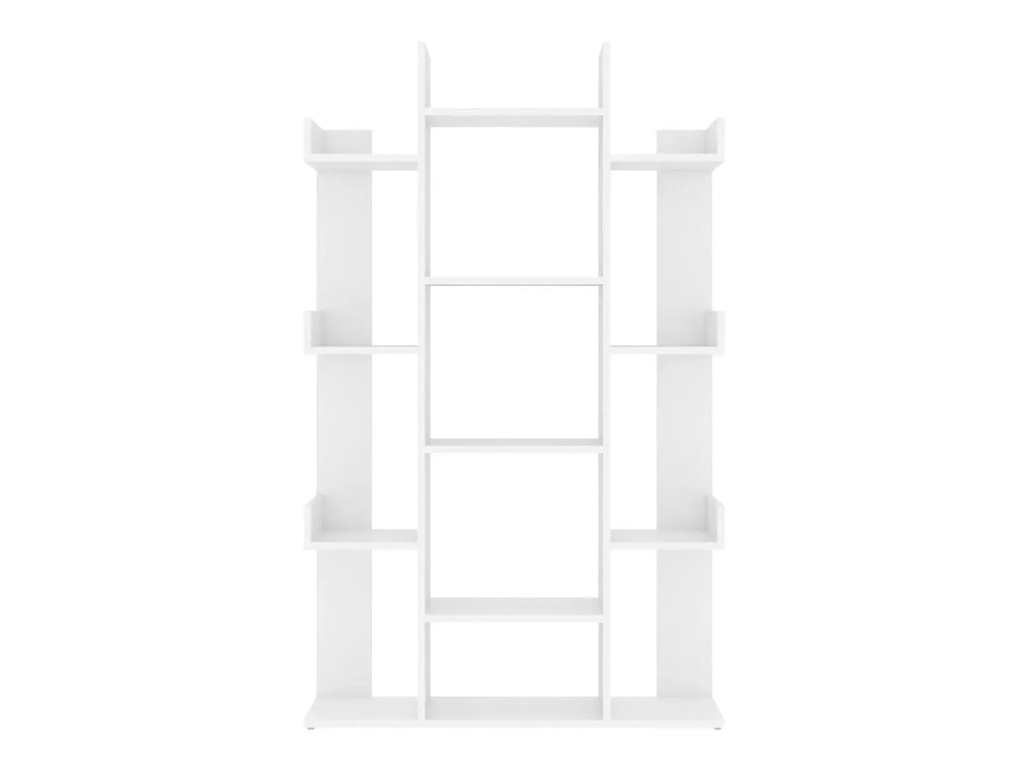 Candler Estantería librería madera contrachapada blanco 86x25,5x140 cm